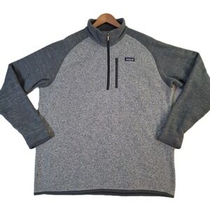 Patagonia Better Sweater 1/4 Zip Pullover Men's 2XL Gray Fleece Sweatshirt